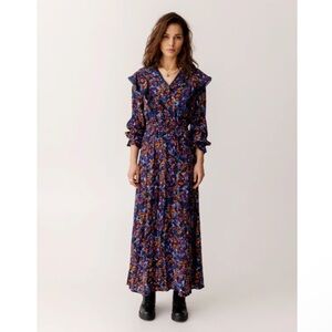 Alelier Reve Floral Maxi Dress - Navy Multi